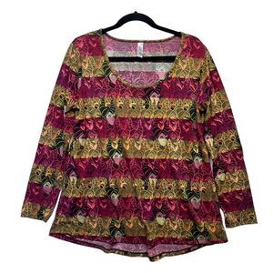 LuLa Roe Women's Lynnae Disney Collection Maleficent Sleeping Beauty Top large